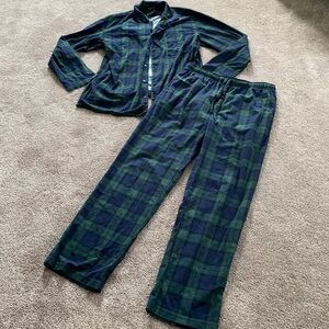 Nautica Green/Navy Plaid Pajama Set SIZE M
